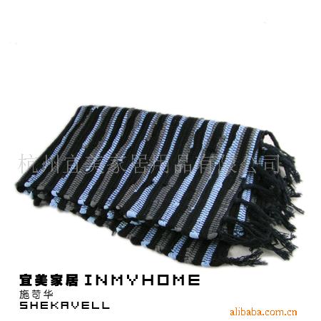 供应施苛华全棉碎布手编毯