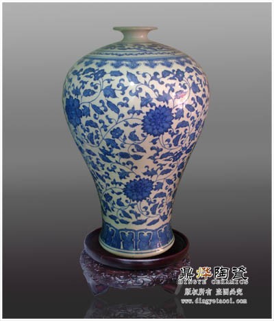 供应青花瓷花瓶 青花陶瓷摆件 景德镇青花工艺品