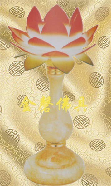 供应12寸玉石花瓶宝莲灯