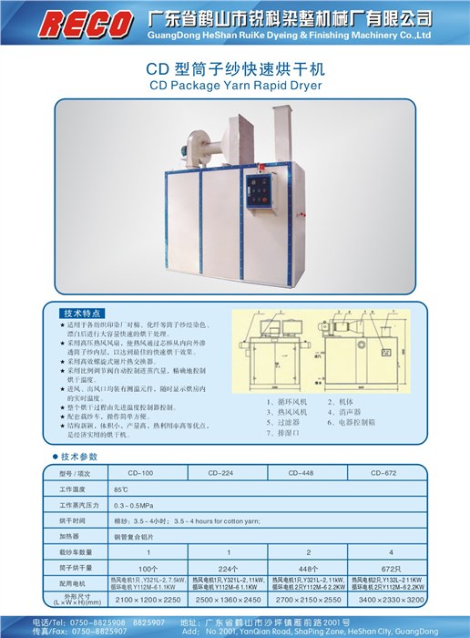供应筒子纱快速烘干机