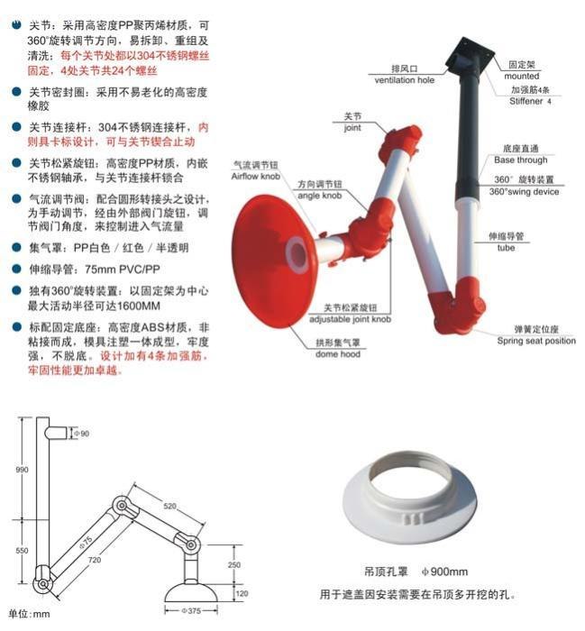 供应名品济南万向排气罩 万向排气罩 济南