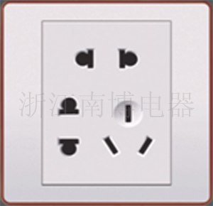 供应A8系列墙壁开关 七孔插座