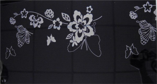 供应钛航今年新款彩色不锈钢卫浴花板，黑色蝴蝶花不锈钢装饰板