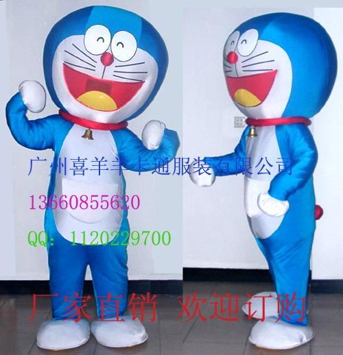 供应卡通服装人偶、毛绒玩具、表演服装、道具服叮当猫