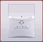 供应墙壁开关插座 A8插卡取电开关 开关插座