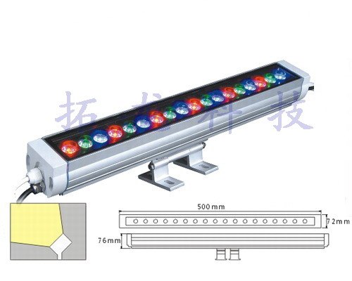 供应大功率LED 洗墙灯 18*1W