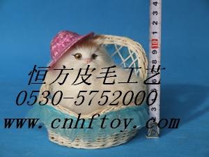 供应仿真毛篮框猫