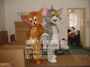 供应汤姆猫卡通服装，上海卡通人偶，卡通舞台服装