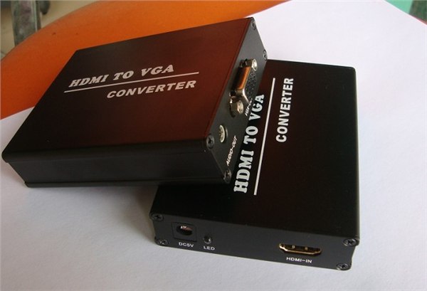 供应HDMI转VGA  高清转换器  HDMI TO VGA   三枪投影转换器