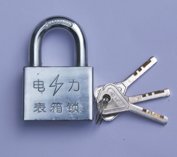 供应德力电力锁，表箱锁方叶片镀铬锁