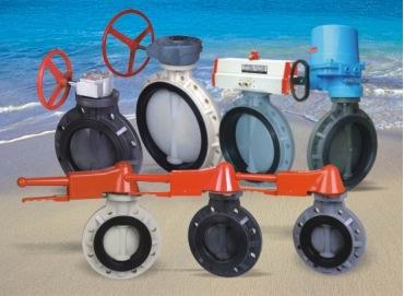 供应RPP、UPVC、PVDF、CPVC、PPH手柄式蝶阀、涡轮蝶阀