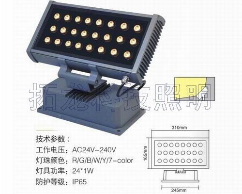 供应 大功率LED 投光灯  24*1W