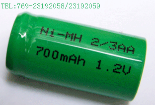 2/3AA700MAH镍氢电池