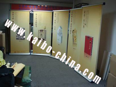 豪华电动易拉宝，拉网展架，促销台