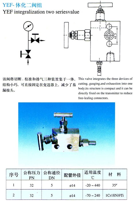 YEF一体化二阀组