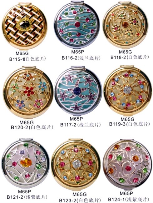 镂空化妆镜，浮雕化妆镜，礼品镜，口袋小镜子，直销化妆镜