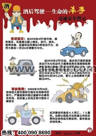 供应酒后驾驶交通安全警示挂图
