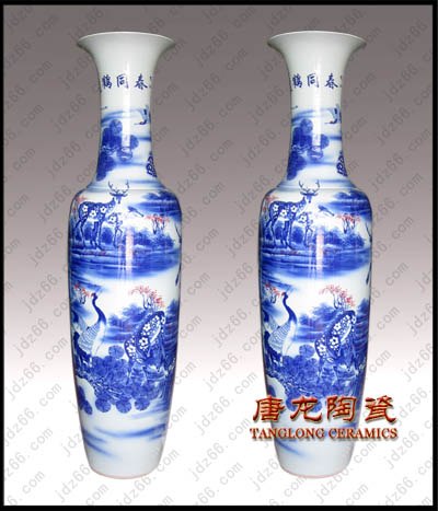 供应景德镇花瓶促销，精工手绘大花瓶