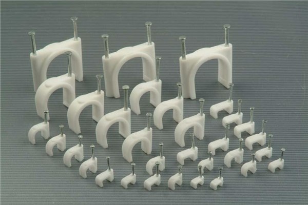 供应圆形钢钉线卡 塑料线卡 30mm 100个/包
