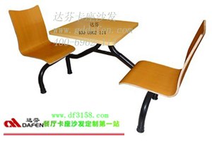 供应深圳快餐厅桌椅连体桌椅二人桌椅订做