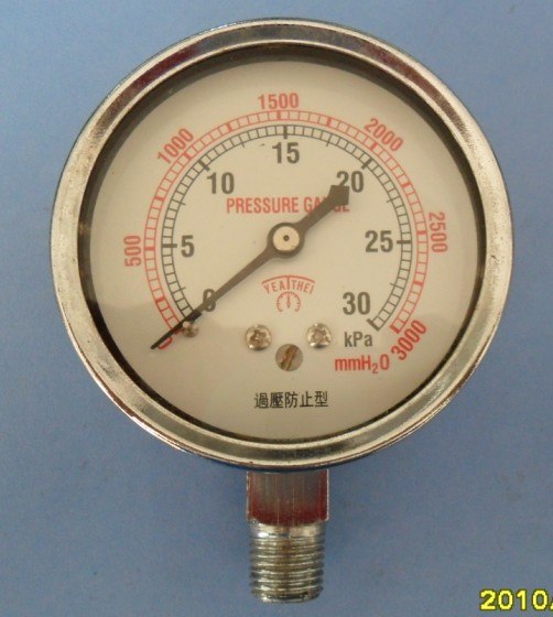 供应0-5kpa/20kpa/30kpa燃气压力表/微压表、耐高温压力表