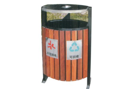供应社区垃圾桶批发小区钢木垃圾桶价格公园木制垃圾桶销售扬州环卫垃圾桶批发