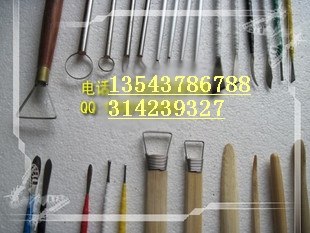 泥塑工具 陶艺工具（泥塑刀15支装）供应挤泥器