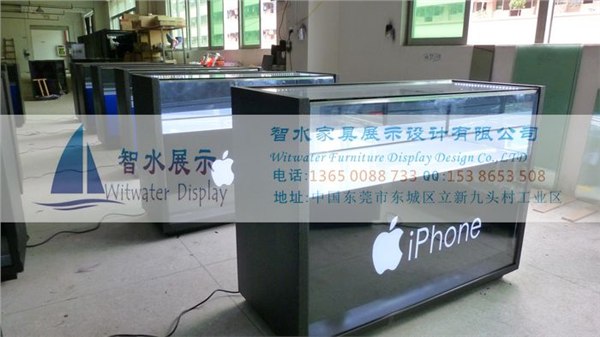 供应厂家定制：iphone手机销售展柜 雍容华贵姿态 材质质感十足