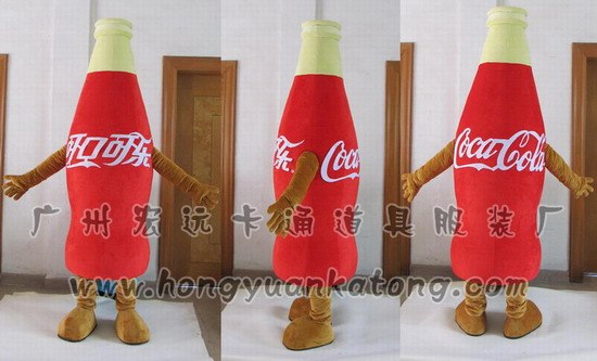 供应卡通服装卡通人偶广告宣传服可口可乐瓶