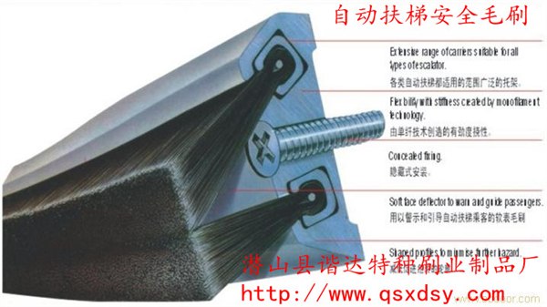 供应扶梯毛刷|扶梯安全毛刷|自动扶梯安全毛刷|