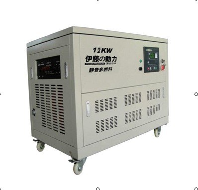 供应伊藤12KW移动式燃气汽油发电机型号YT12RGF