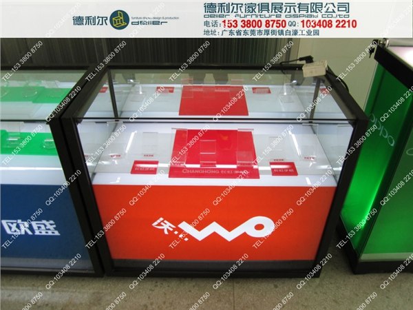 供应联通沃手机柜 铁质烤漆沃手机柜 沃手机体验柜