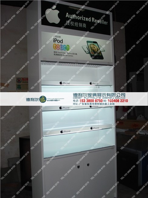 供应2012苹果配件柜专卖 苹果挂钩配件柜供应 苹果层板配件柜图片