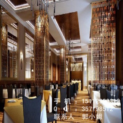 不锈钢屏风,高档不锈钢屏风,酒店不锈钢屏风