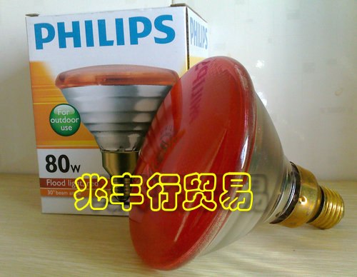 供应飞利浦红色水底射灯厚玻璃 PAR灯
