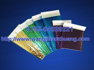 供应彩色镀铝膜复合气泡袋信封【大量防震产品包装袋】图片