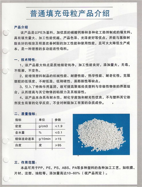 供应PS/PP/PE等塑料填充母料