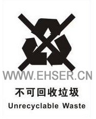 供应安全标识牌不可回收物