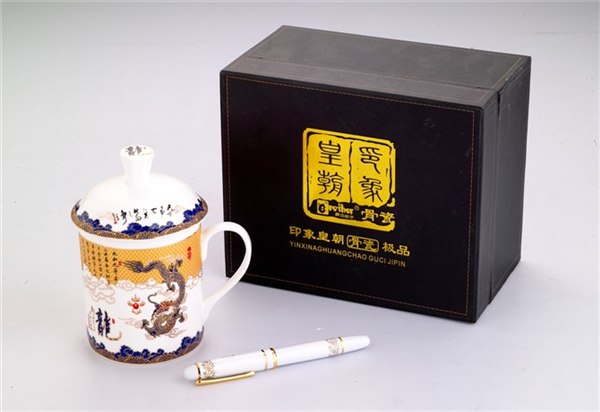 供应高档骨瓷尊龙两件套