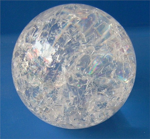 供应晶韵水晶工艺品玻璃球60MM裂纹球