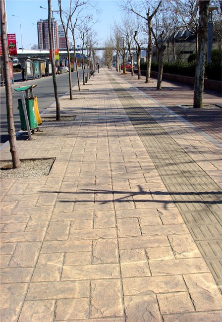 供应水泥压花地坪彩色地坪