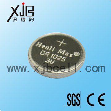 供应CR1025纽扣电池1025带焊接脚电池