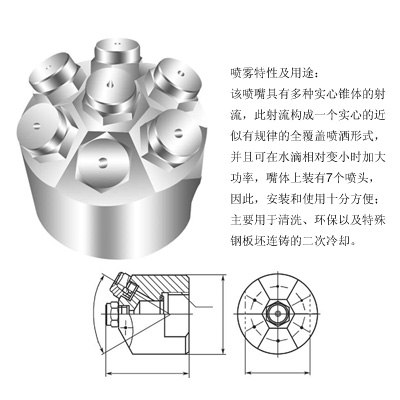 多头实心锥形喷嘴3/4PZ-QZ8