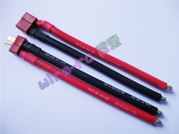 供应航模连接器T插电池线特软硅胶线车充线T型插头