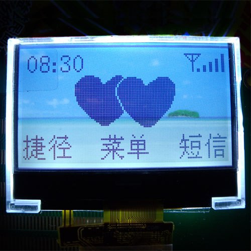 供应1.8寸12864小尺寸COG液晶显示屏