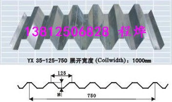 750型楼承板，钢承板，楼层板，压型钢板，楼承板厂家，楼承板规格、楼承板，钢承板