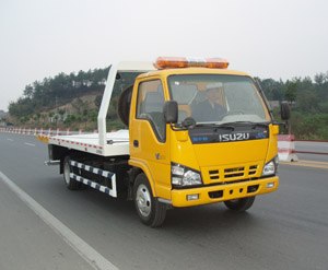 庆铃五十铃平板一拖二清障车