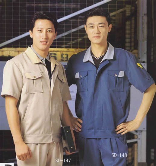 广州工作服厂家专业定做工厂特种防护工作服/涤棉防油去污工作服/环保服