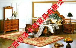 供应洛卡依 美式古典床 欧式床 双人床 实木床 别墅工程配套家具
