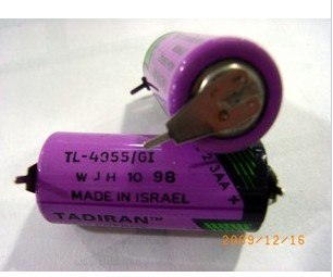供应以色列TADIRAN TL-4955 2/3AA 3.6V锂电池